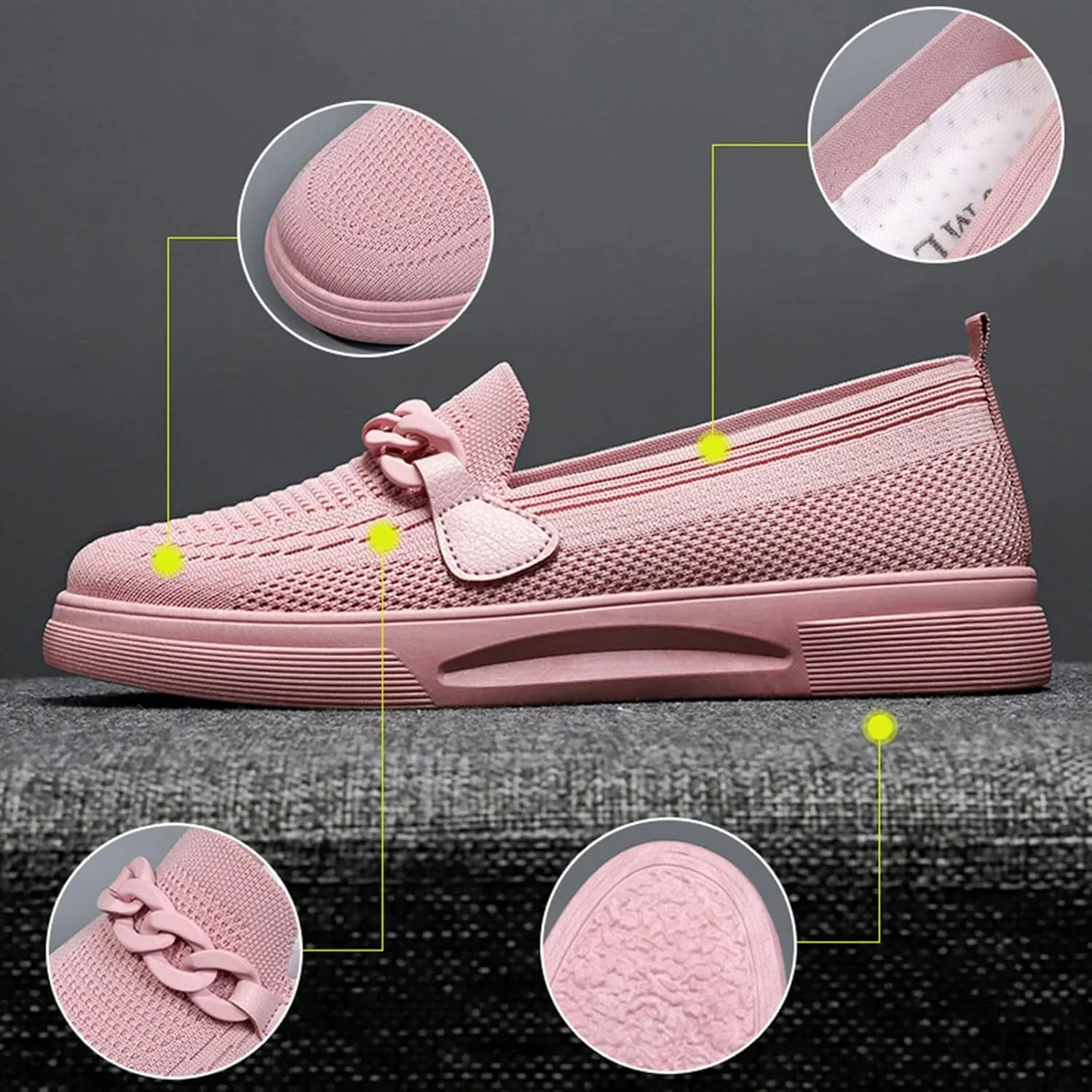 2024 New Orthopedic Women’s Breathable Slip on Arch Support Non-Slip Shoes, Orthopedic Shoes for Women