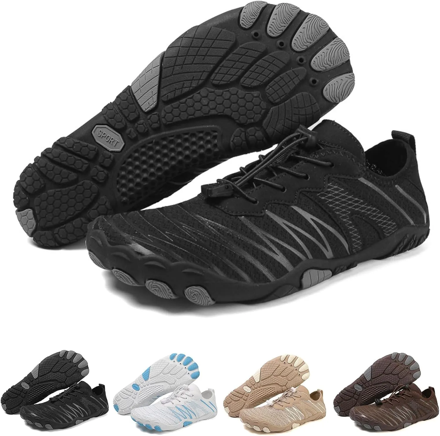 2025 New Hiking Footwear for Women Men Lightweight Wide Toe Box Breathable Camping Shoes,Summer Water-Resistant Swim Trail Water Shoes,Outdoor Fashion Comfortable Grounded Comfort Wear