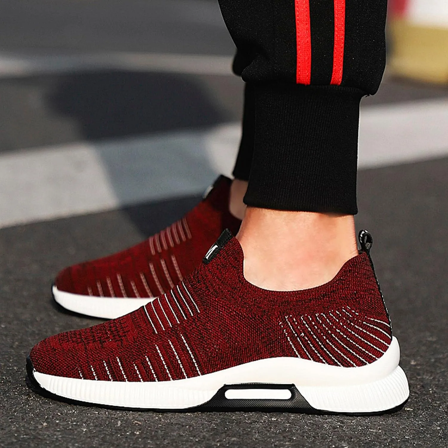 8cm Men's Elevator Shoes Men's Casual Mesh Trainers Lightweight Breathable Lace Up Sports Mens Sneaker Boots Size 13