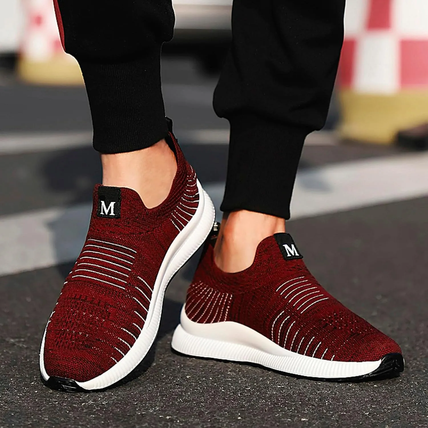 8cm Men's Elevator Shoes Men's Casual Mesh Trainers Lightweight Breathable Lace Up Sports Mens Sneaker Boots Size 13