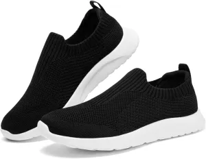 ALEADER Women's Slip On Comfort Walking Shoes, Lightweight Stretch Knit Sneakers Breathable Athletic Tennis