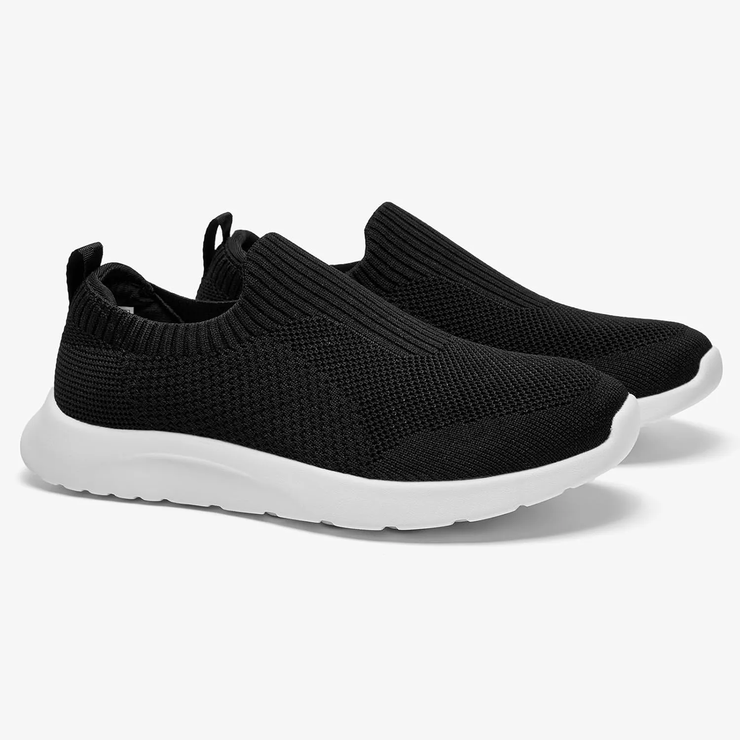 ALEADER Women's Slip On Comfort Walking Shoes, Lightweight Stretch Knit Sneakers Breathable Athletic Tennis