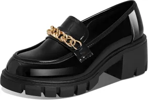 AMINUGAL Vintage Platform Loafers for Women Chunky Heels Lug Sole Slip-ons Chain Round Toe Uniform Dress Shoes Classic Penny Loafers…