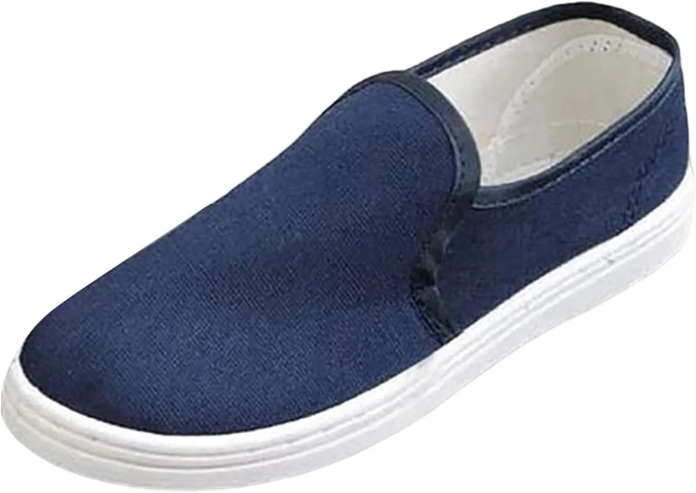 Arch Support Sports Shoes for Men Comfortable Breathable Stretch Canvas Slip on Sneaker Memory Foam Hiking Shoes
