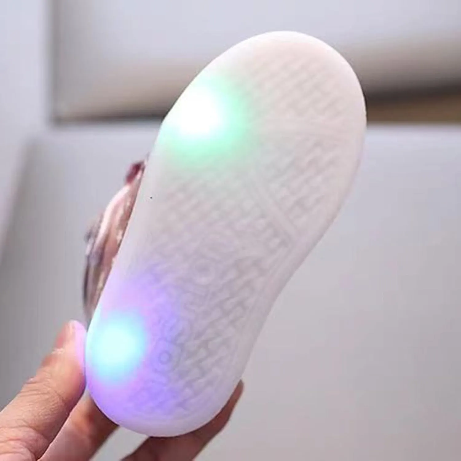 Baby Boys Girls Sequins Glitter Sneaker Bow Light Up Sport Shoes Toddler Open Toe Soft First Walking Light Fashion Shoes
