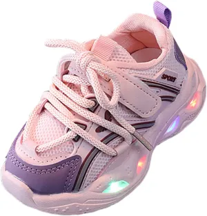 Baby Infant Leather Lace Lights up Sneakers Hook Loop Non Slip Walking Sport Shoes Toddler Newborn Casual Breathable