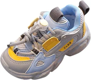 Baby Toddler Shoelace Sneaker Mesh Breathable Infant Newborn First Walking Sport Shoes Sole Non Slip Light Shoes
