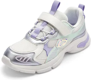 Balabala Kids Sneakers Boys Girls Running Tennis Shoes Lightweight Breathable Vintage Athletic with Hook and Loop
