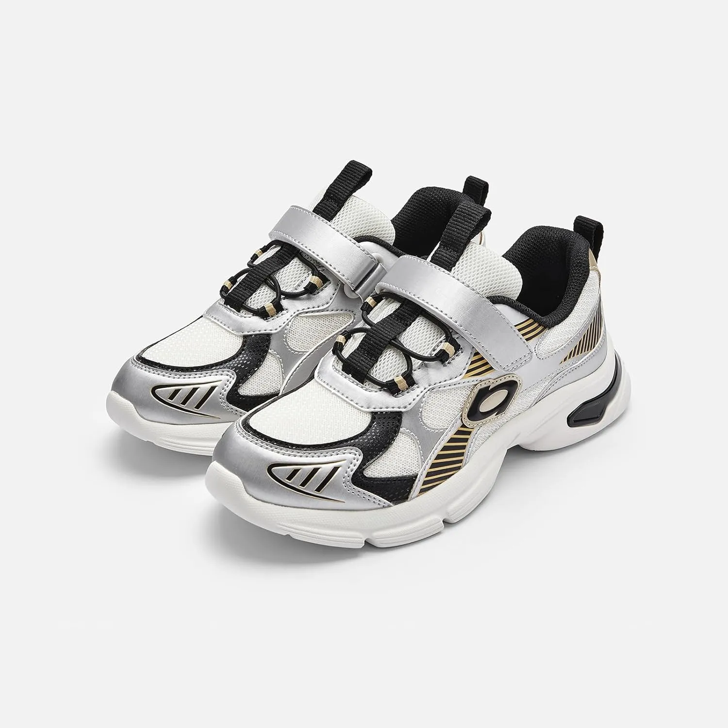 Balabala Kids Sneakers Boys Girls Running Tennis Shoes Lightweight Breathable Vintage Athletic with Hook and Loop