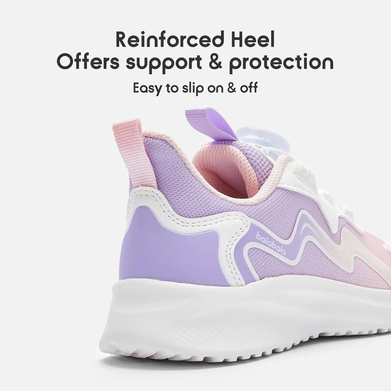 Balabala Kids Turn-Lock Sneakers Girls Boys Cool Running Tennis Shoes Lightweight Breathable Fashion Athletic Sports