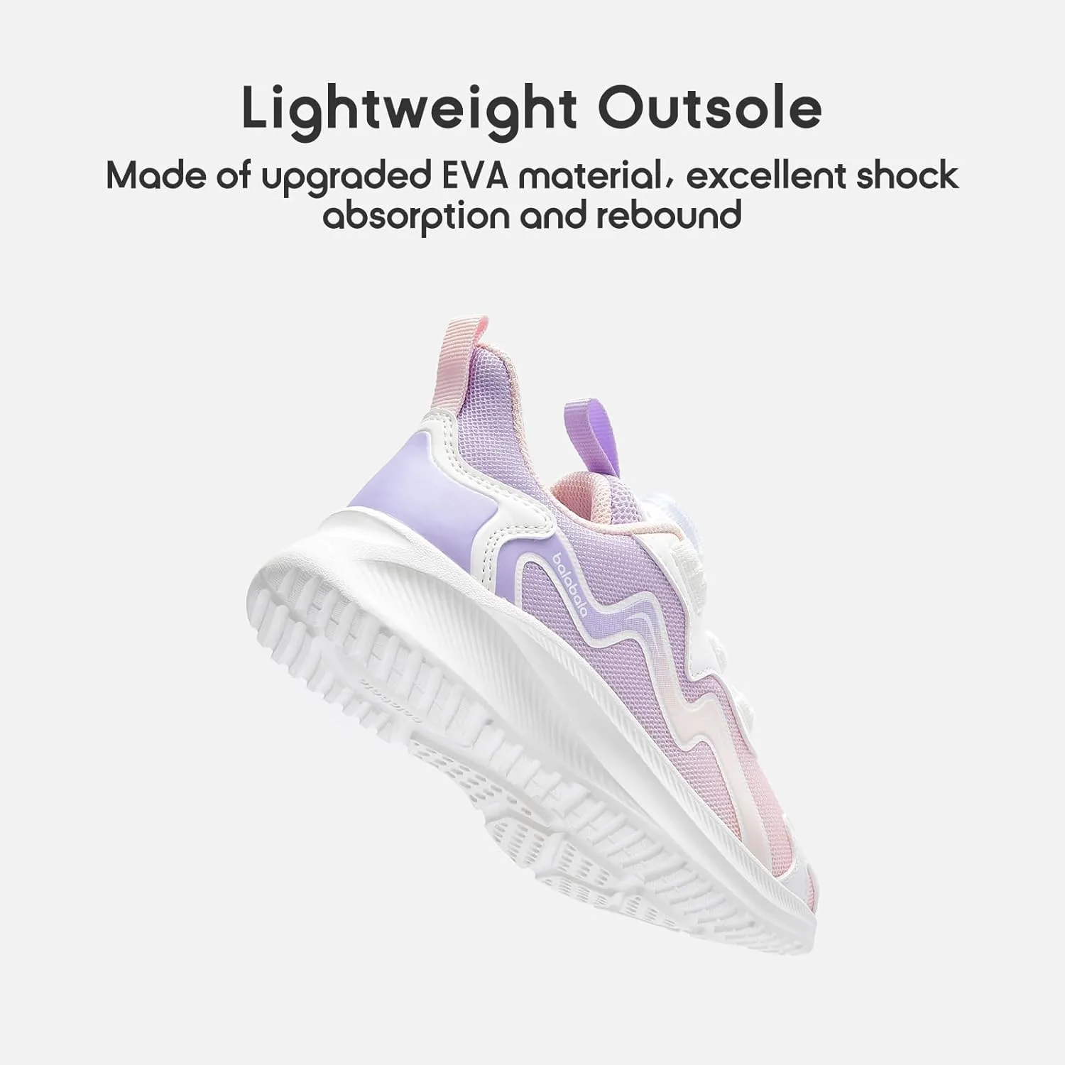 Balabala Kids Turn-Lock Sneakers Girls Boys Cool Running Tennis Shoes Lightweight Breathable Fashion Athletic Sports