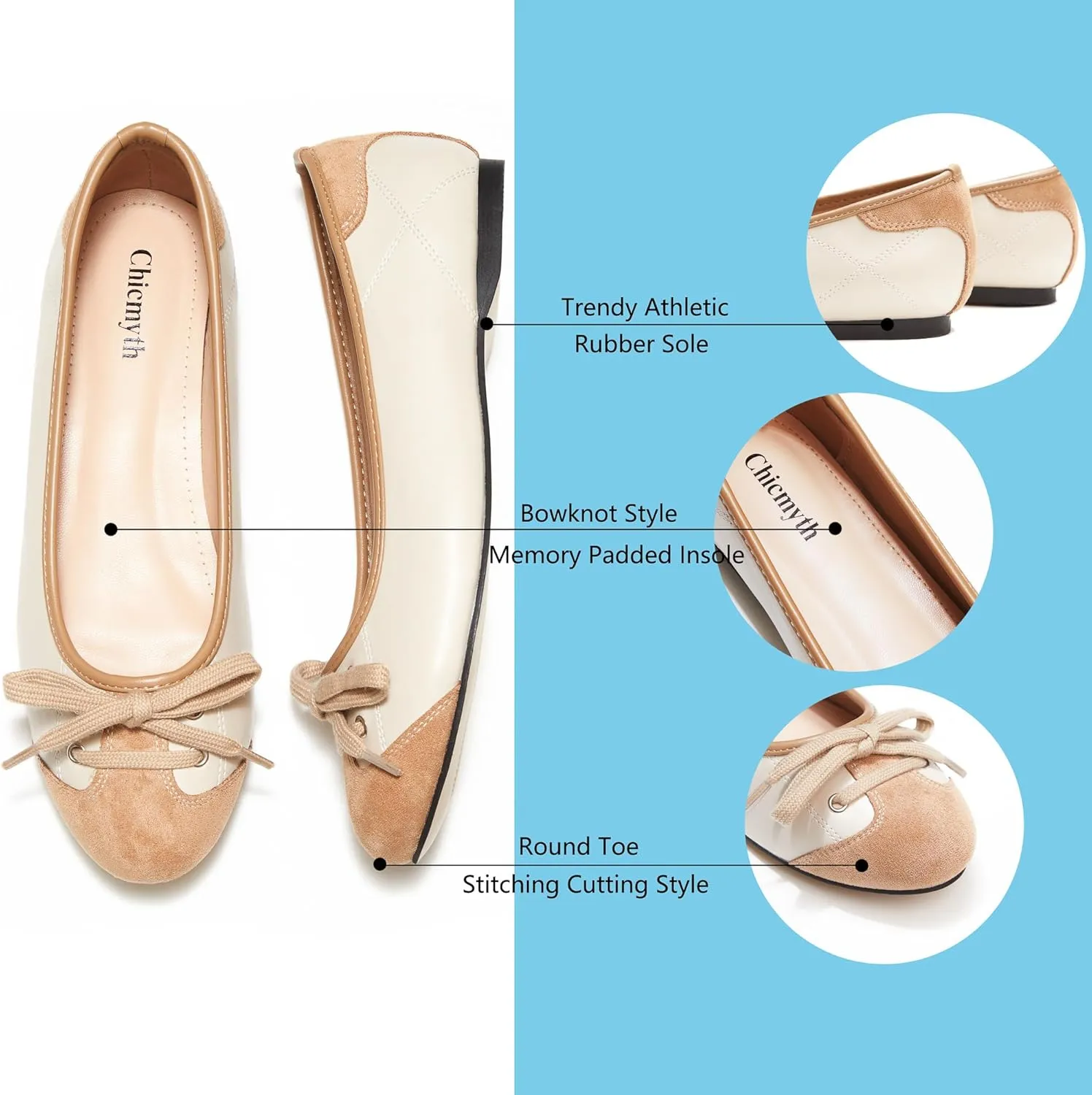 Ballet Flats for Women;Sporty Ballet Shoes;Round Toe Casual Slip on Ballerina Shoes.