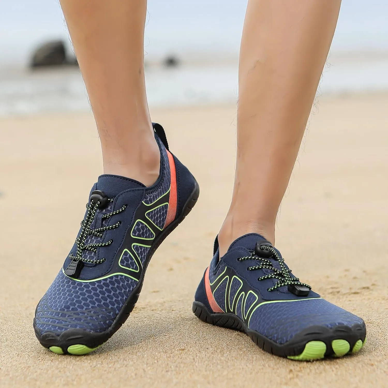Barefoot Shoes Womens Mens Non-Slip Water Shoes Quick-Dry Aqua Socks Swim Beach Shoes Wide Toe Zero Drop Lightweight Minimalist Shoes Unisex for Spring Summer