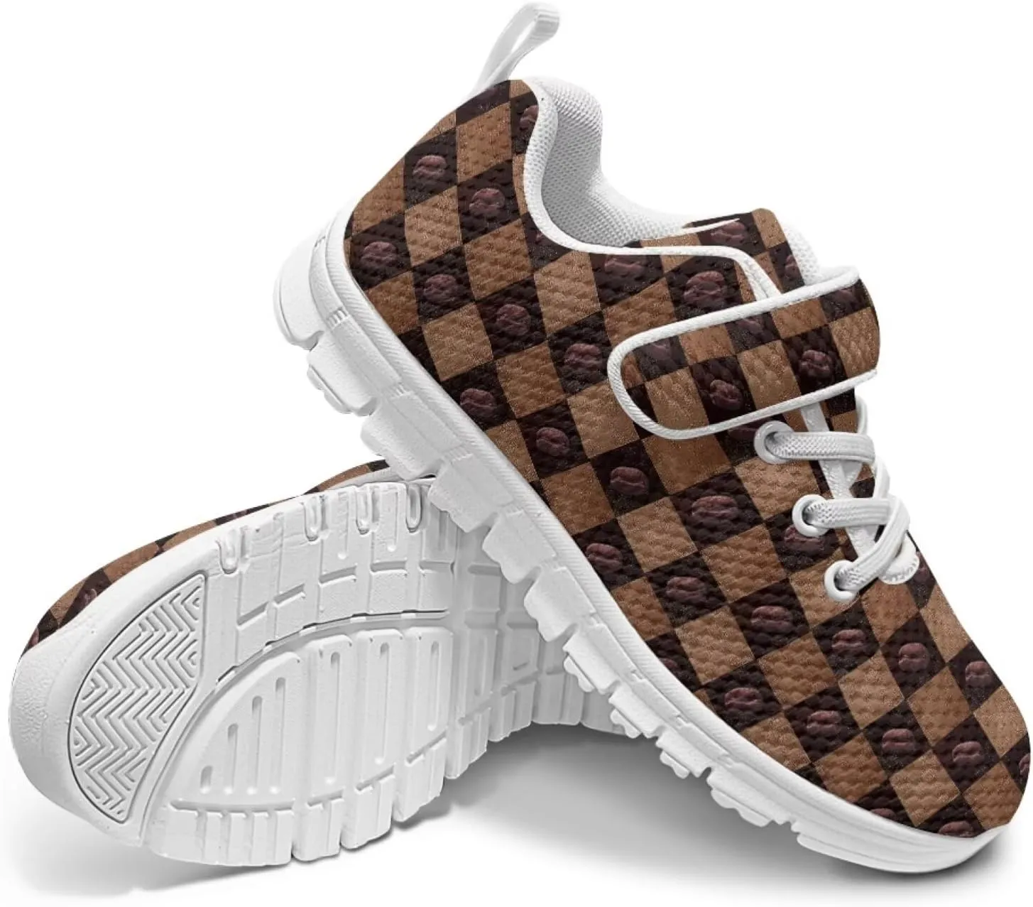 Black Print Kids Sneakers Boys Athletic Running Shoes Single Buckle Girls Running Tennis Mesh Shoes