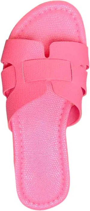 Boho Flat Sandals for Women Criss Cross Slip On Open Toe Casual Minimalist Breathable Comfy Travel Style