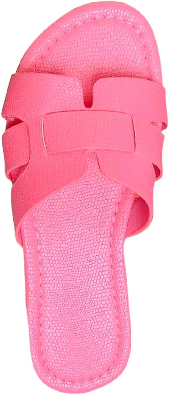 Boho Flat Sandals for Women Criss Cross Slip On Open Toe Casual Minimalist Breathable Comfy Travel Style