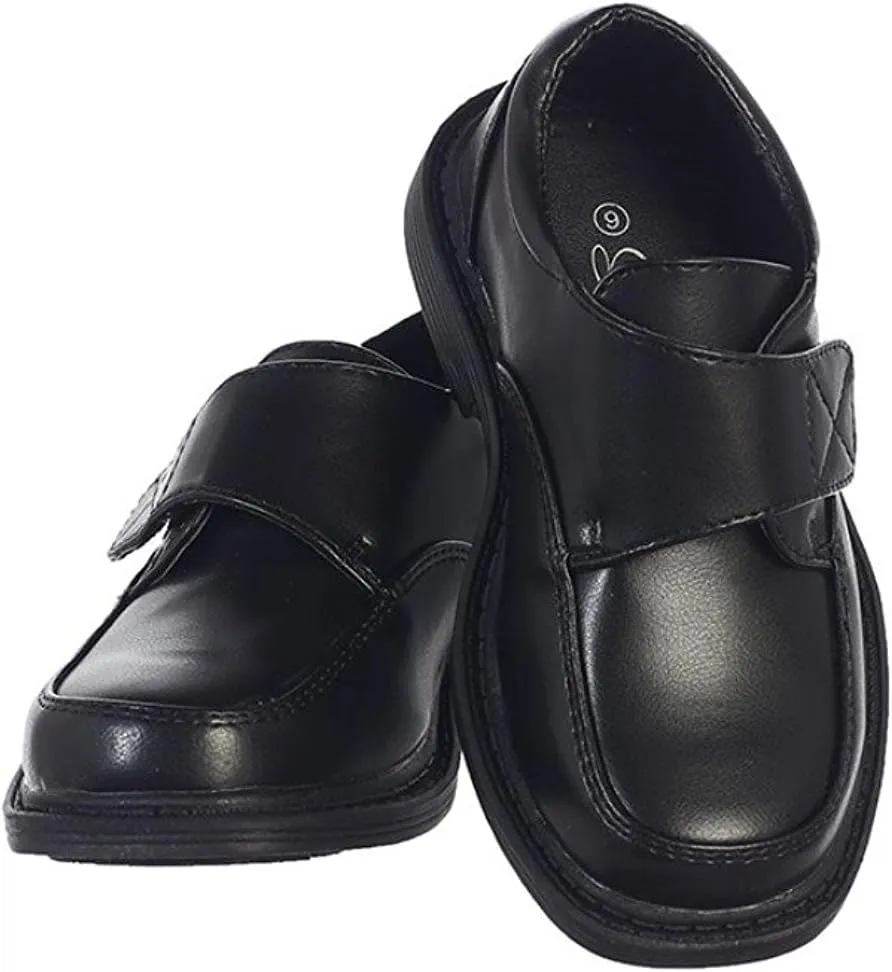 Boys Matte Dress Shoes w/Velcro Strap