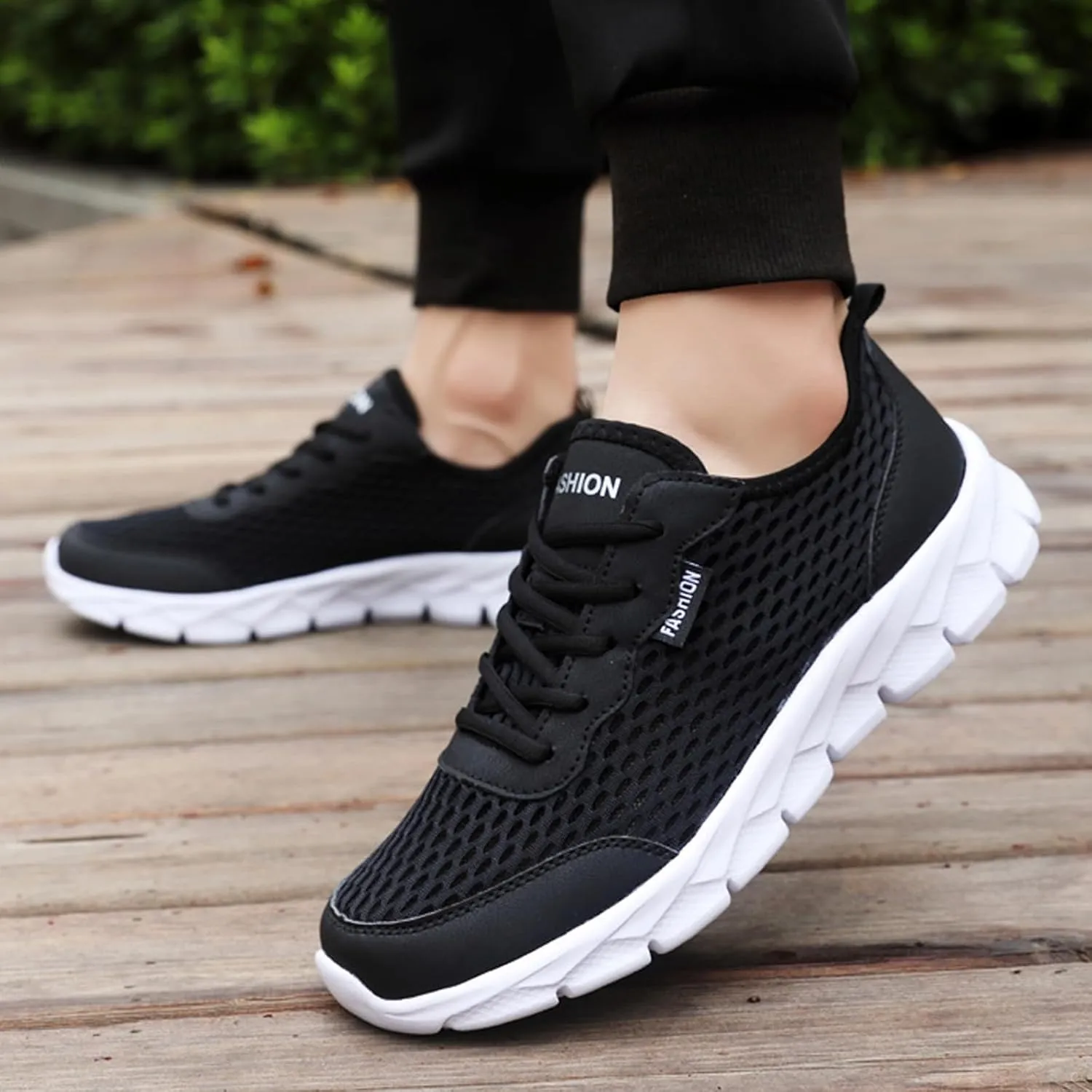 Breathable Diabetic Shoes for Men Slip On Lightweight Breathable Fashion Sneaker Arch Support Plantar Fasciitis