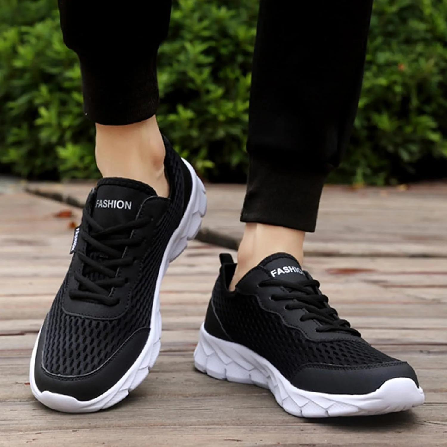 Breathable Diabetic Shoes for Men Slip On Lightweight Breathable Fashion Sneaker Arch Support Plantar Fasciitis