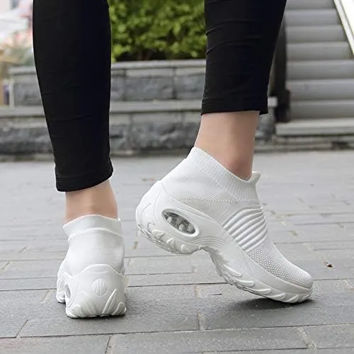 Breathable Mesh Women's Running Shoes, Comfy Walking Shoes with Air Cushion