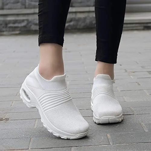 Breathable Mesh Women's Running Shoes, Comfy Walking Shoes with Air Cushion