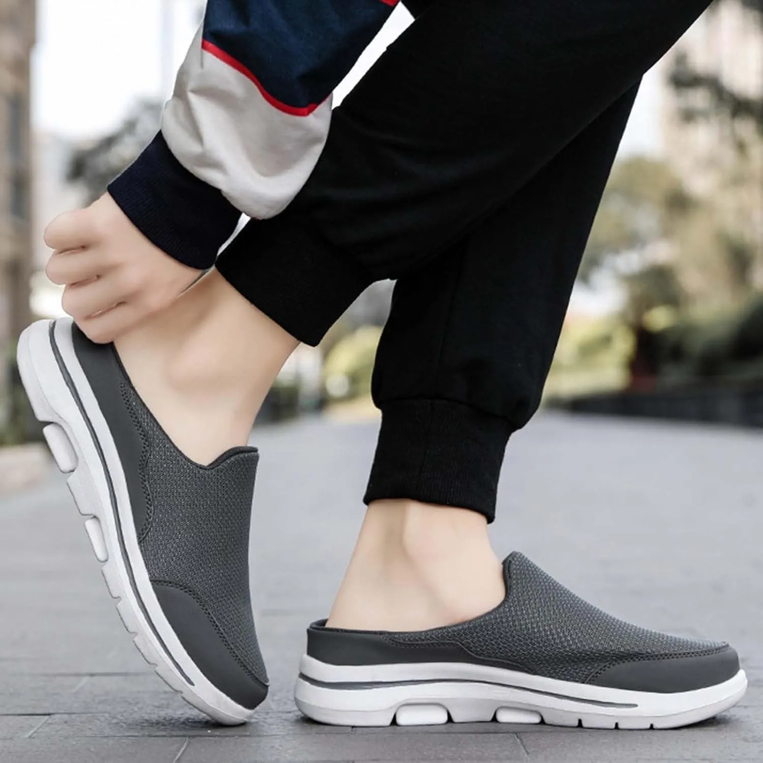 Breathable Slip on Shoes for Men Breathable Casual Comfortable Walking Sneaker Outdoor Non Slip Jogging Sneakers