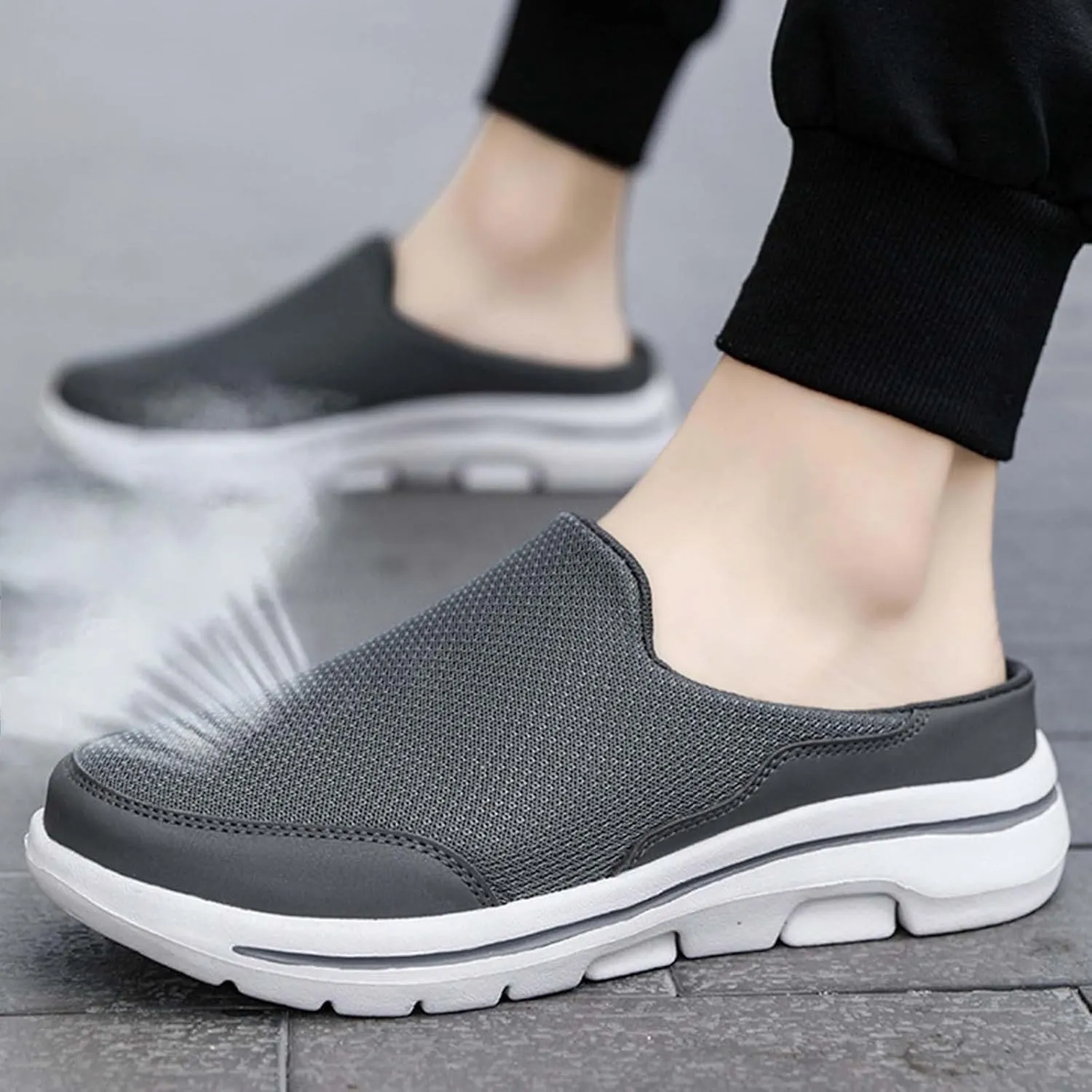 Breathable Slip on Shoes for Men Breathable Casual Comfortable Walking Sneaker Outdoor Non Slip Jogging Sneakers