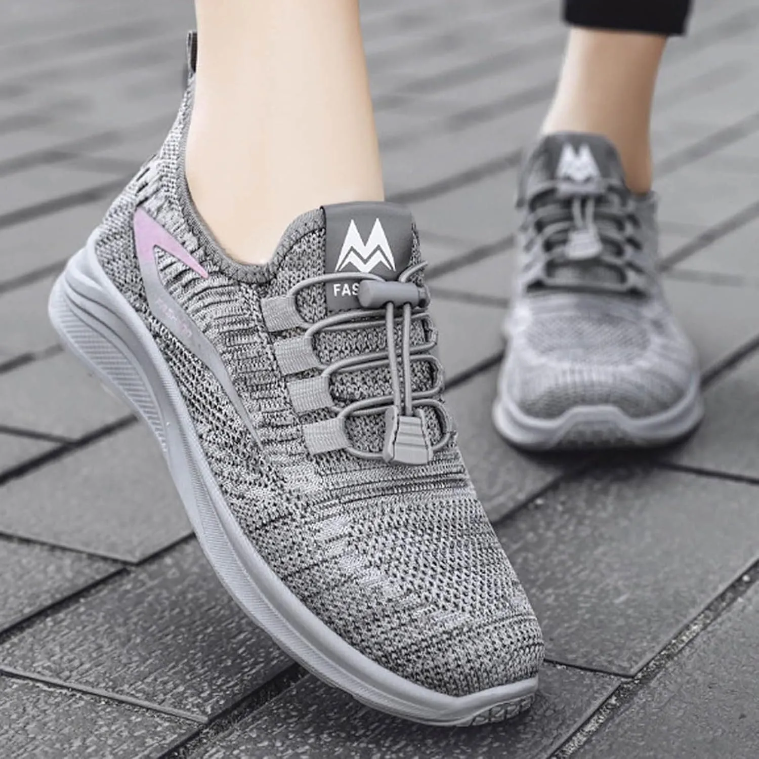 Comfort Lightweight Breathable Sneakers for Women Breathable Mesh Slip on Walking Shoes Comfort Diabetic Shoe