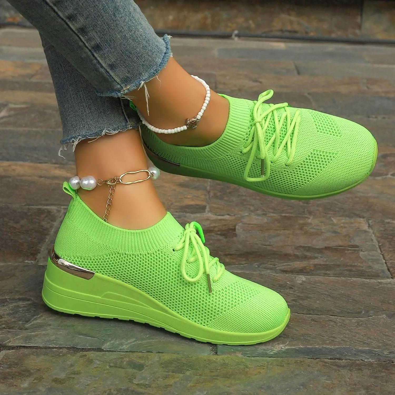 Comfort Lightweight Breathable Sneakers for Women Mesh Lightweight Sneaker for Work Arch Support Walking Shoe