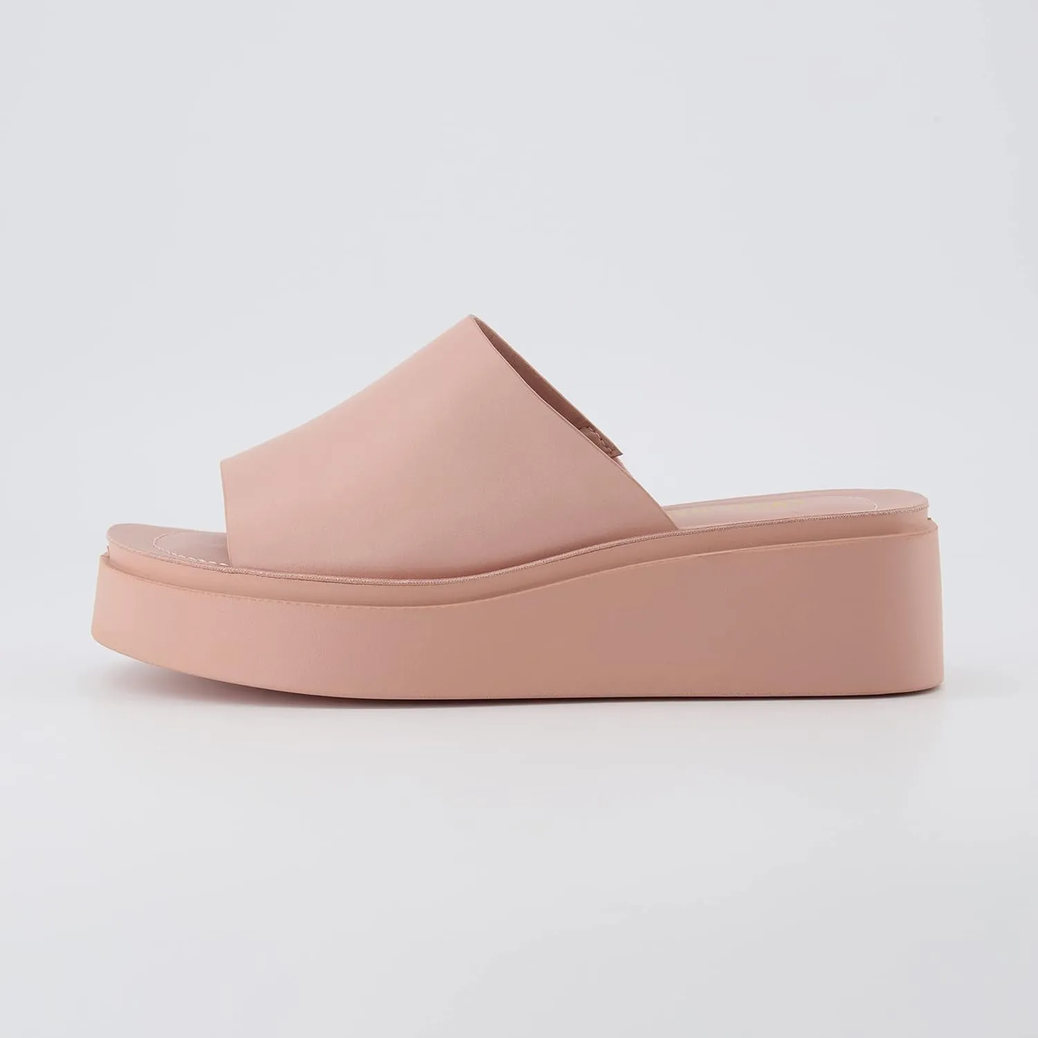 CUSHIONAIRE Women's Play one band platform sandal with  Memory Foam