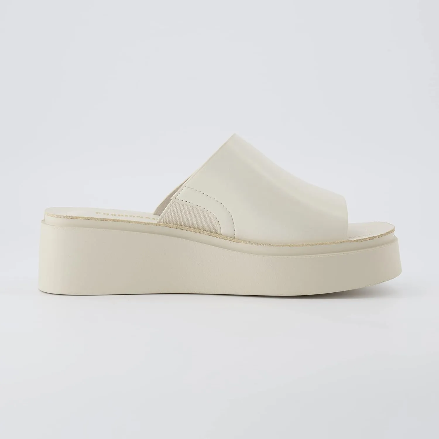 CUSHIONAIRE Women's Play one band platform sandal with  Memory Foam