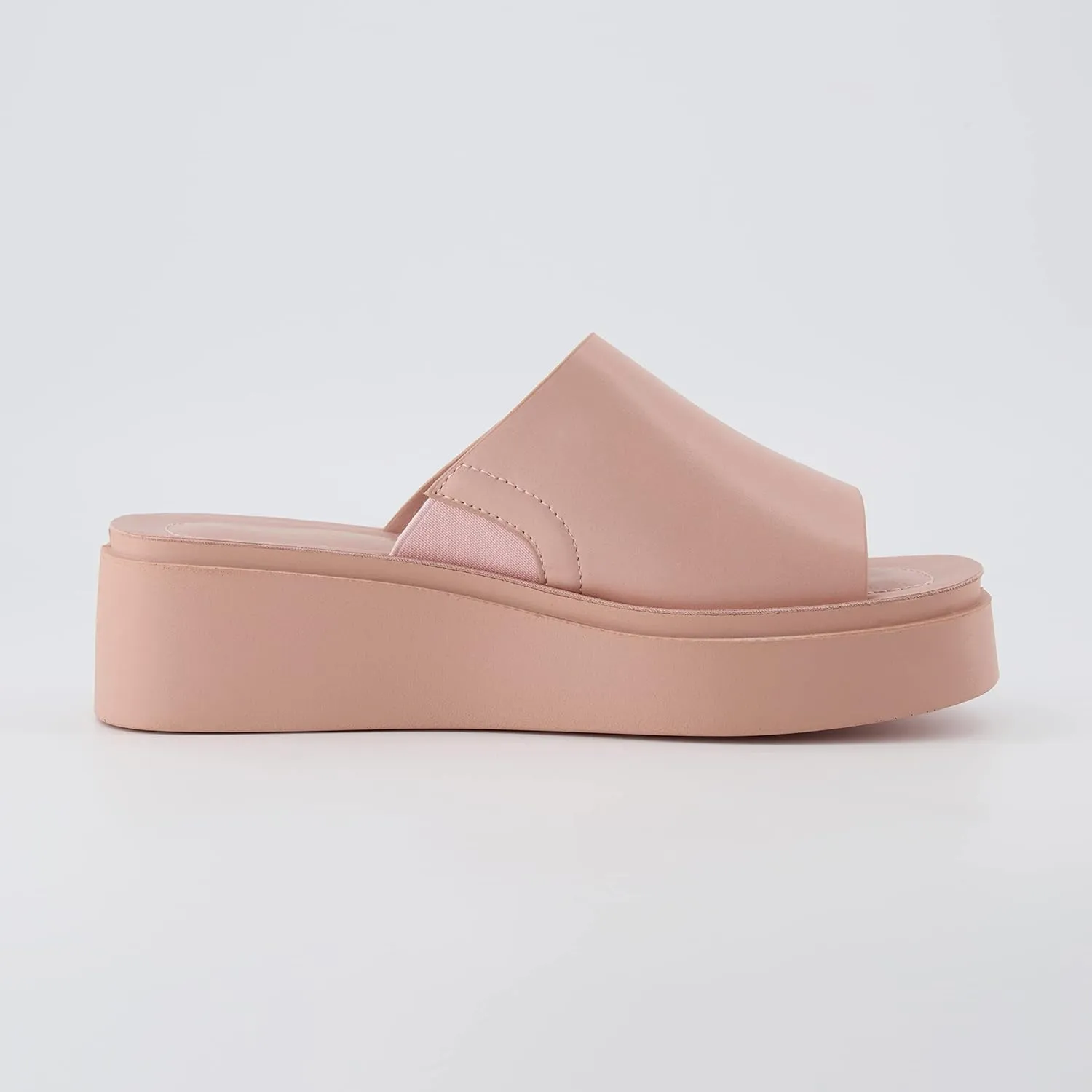 CUSHIONAIRE Women's Play one band platform sandal with  Memory Foam