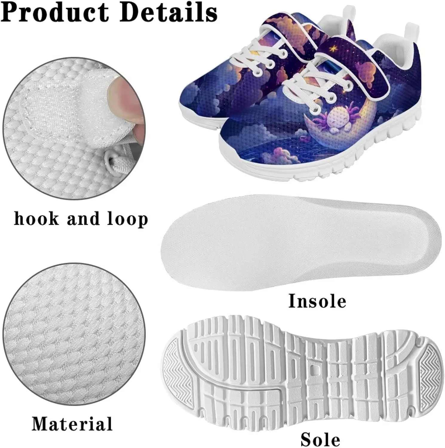 Doojoayie Athletic Shoes for Kids Girls for Active Kids Play Running Jogging Shoes