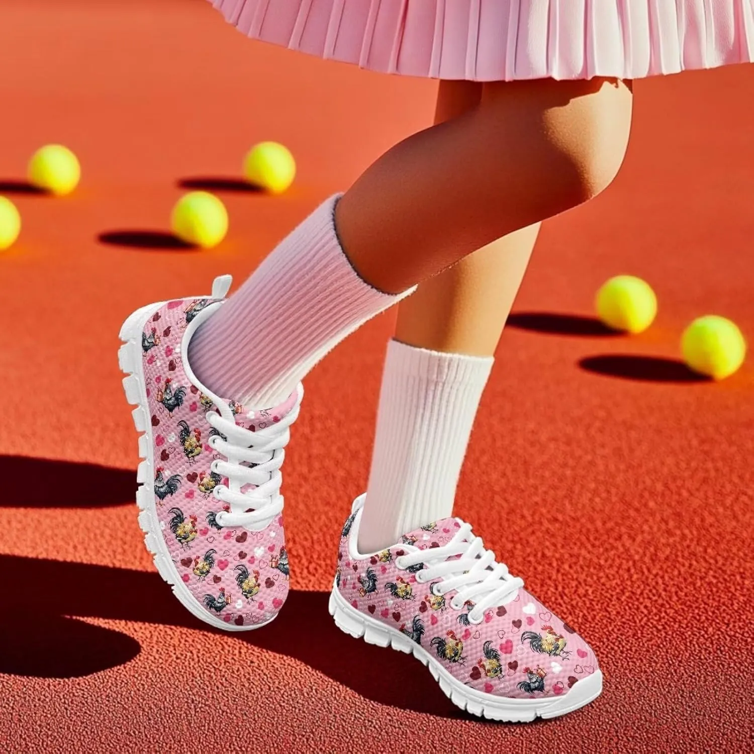 Doojoayie Little Girls Running Shoes Tennis Shoes for Kids School Casual Sneakers