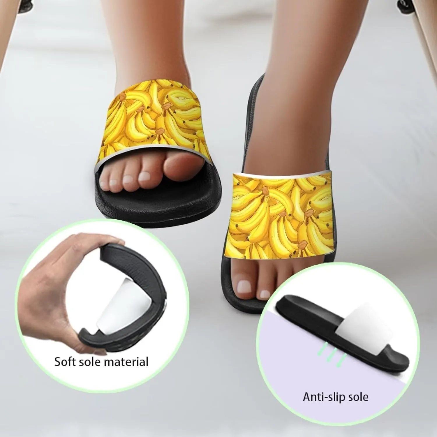 Doojoayie Summer Fruits Non-Slip Slides for Little Kids Girls Beach Water Play