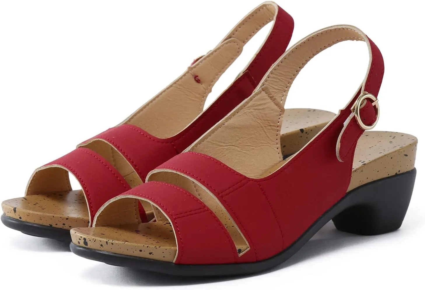 Eduavar Sandals Women Dressy Summer, Women's Sandals Wedge Sandals Ultra-Comfy Breathable Sandals Orthotic Sandals Women
