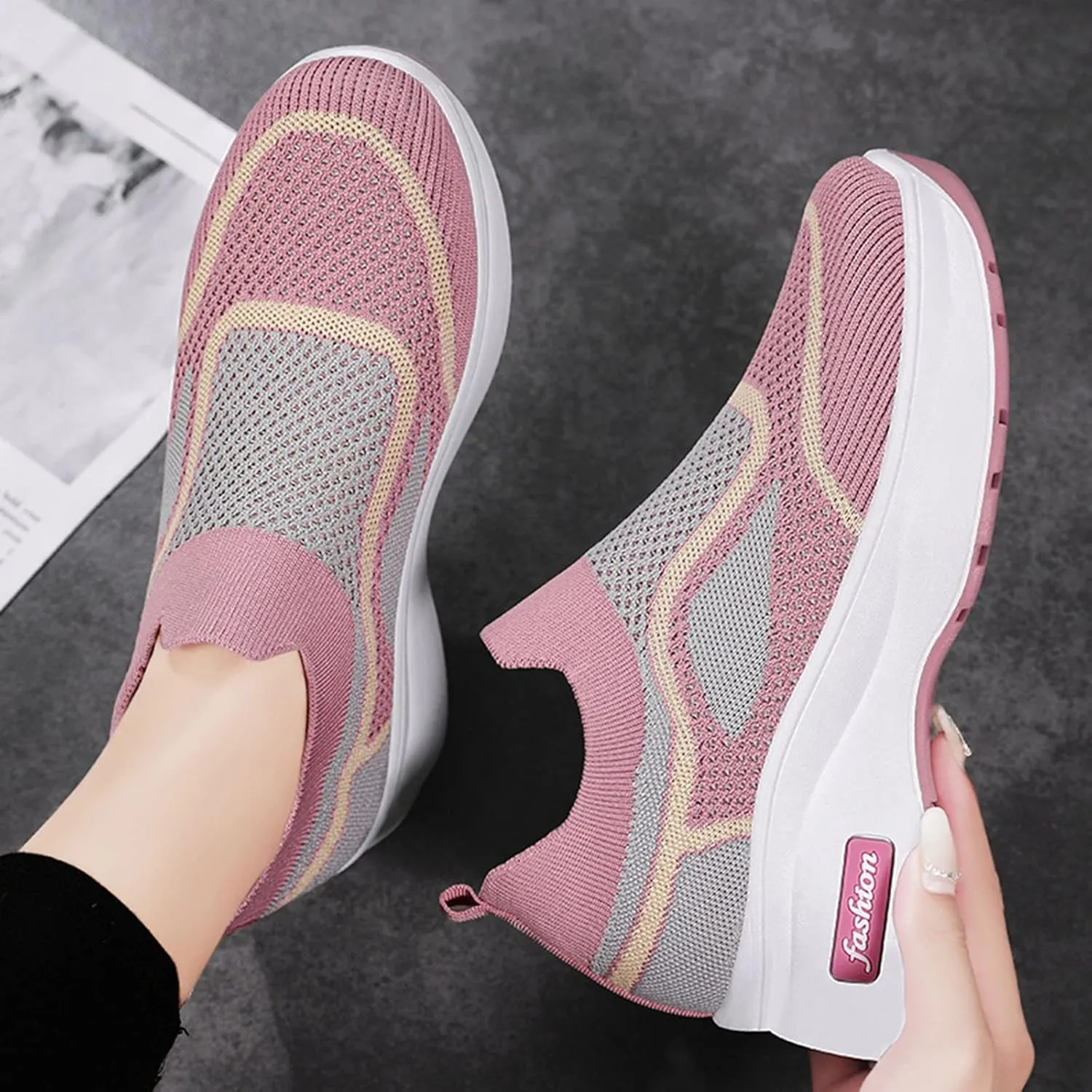 Fall Platform Sneakers for Women 2023 Women Orthopedic Sneakers Walking Shoes Women's Running Shoes Size 7 Womens Slip On Sneakers Size 7 Ankle Tenis Antideslizantes para Mujer De Cocina