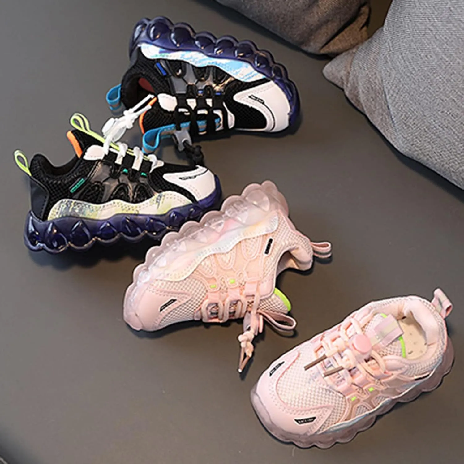 Fashion Light On Baby Shoes Breathable Soft Sole Slip-on Athletic Sneakers Toddler Cool Tennis Shoes Glowing Trainer