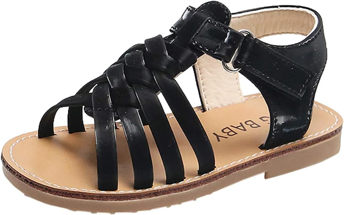 Girl Cute Wrap Toe Sandals Toddler Soft Flat Beach Sandal Kids Lightweight Outdoor Indoor Holiday Play Footwear