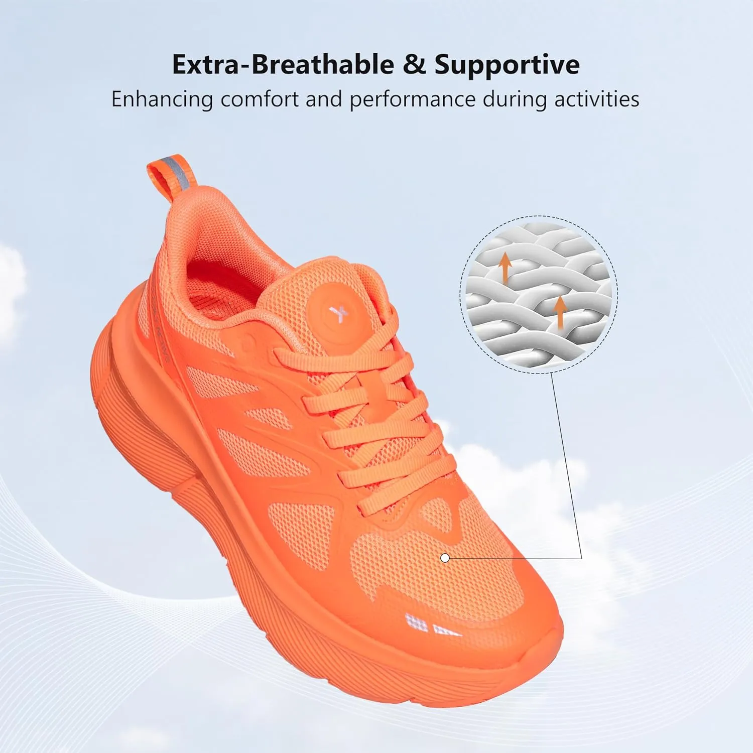 Hawkwell Women's Cloud Zero Active Walking Tennis Cushion Running Shoes Breathable Athletic Gym Workout Jogging Sports Sneakers Non Slip Medical Work Shoes