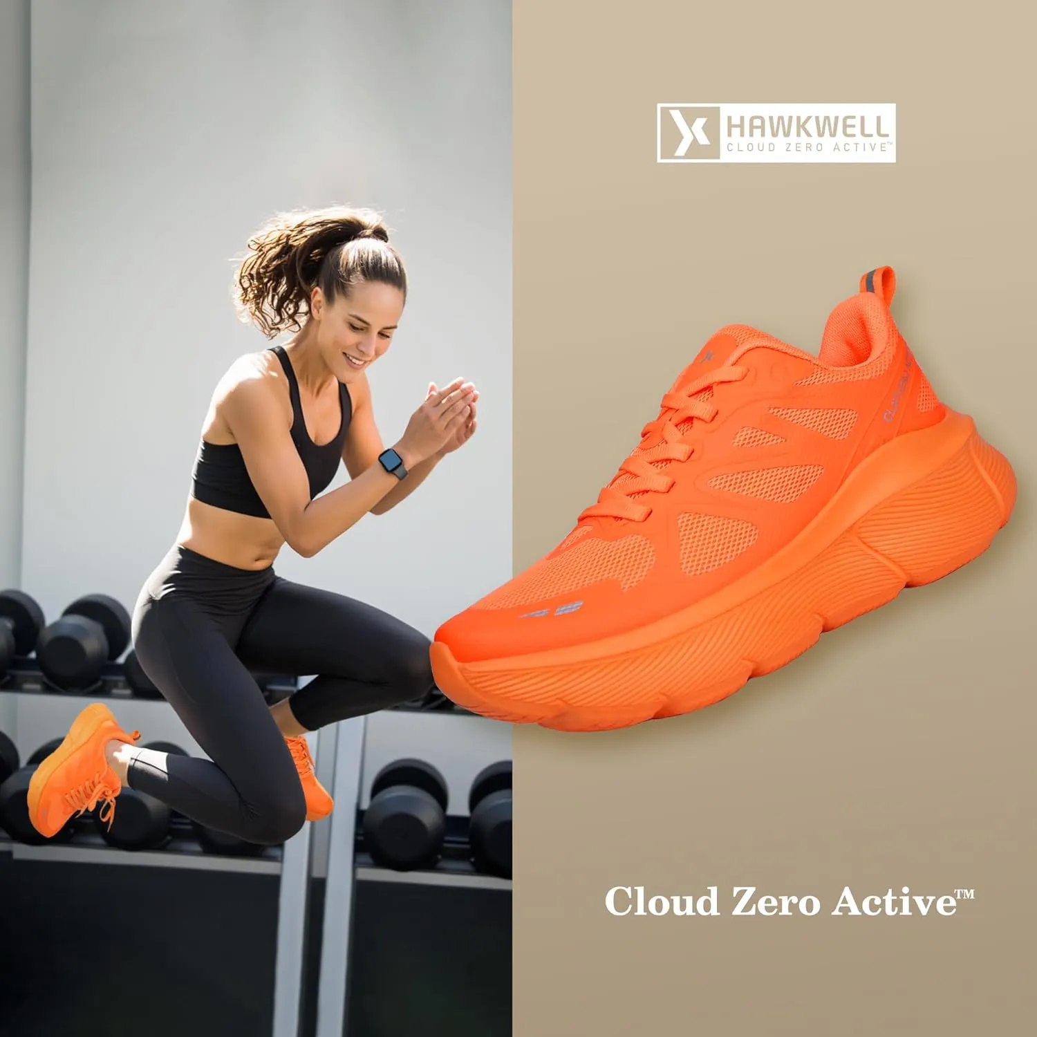 Hawkwell Women's Cloud Zero Active Walking Tennis Cushion Running Shoes Breathable Athletic Gym Workout Jogging Sports Sneakers Non Slip Medical Work Shoes