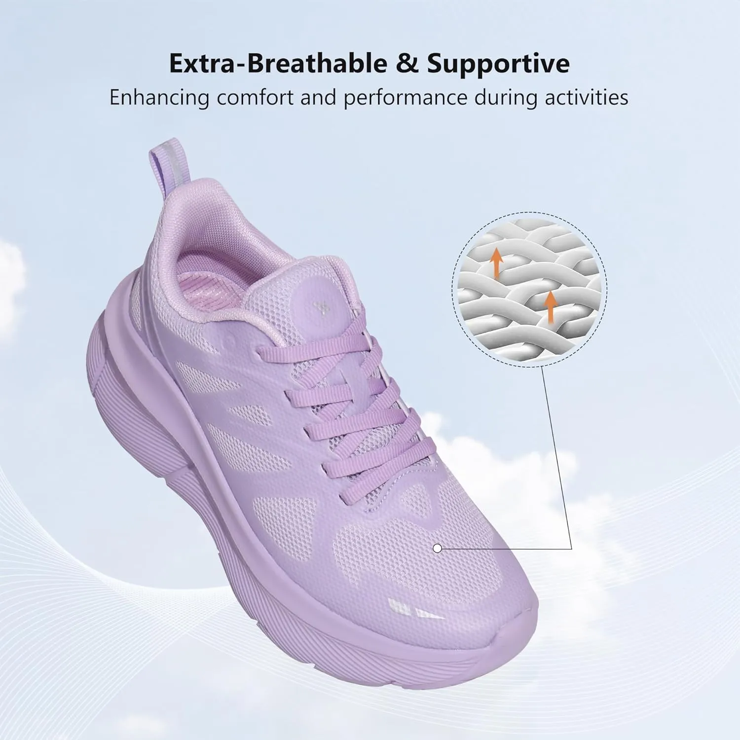 Hawkwell Women's Cloud Zero Active Walking Tennis Cushion Running Shoes Breathable Athletic Gym Workout Jogging Sports Sneakers Non Slip Medical Work Shoes