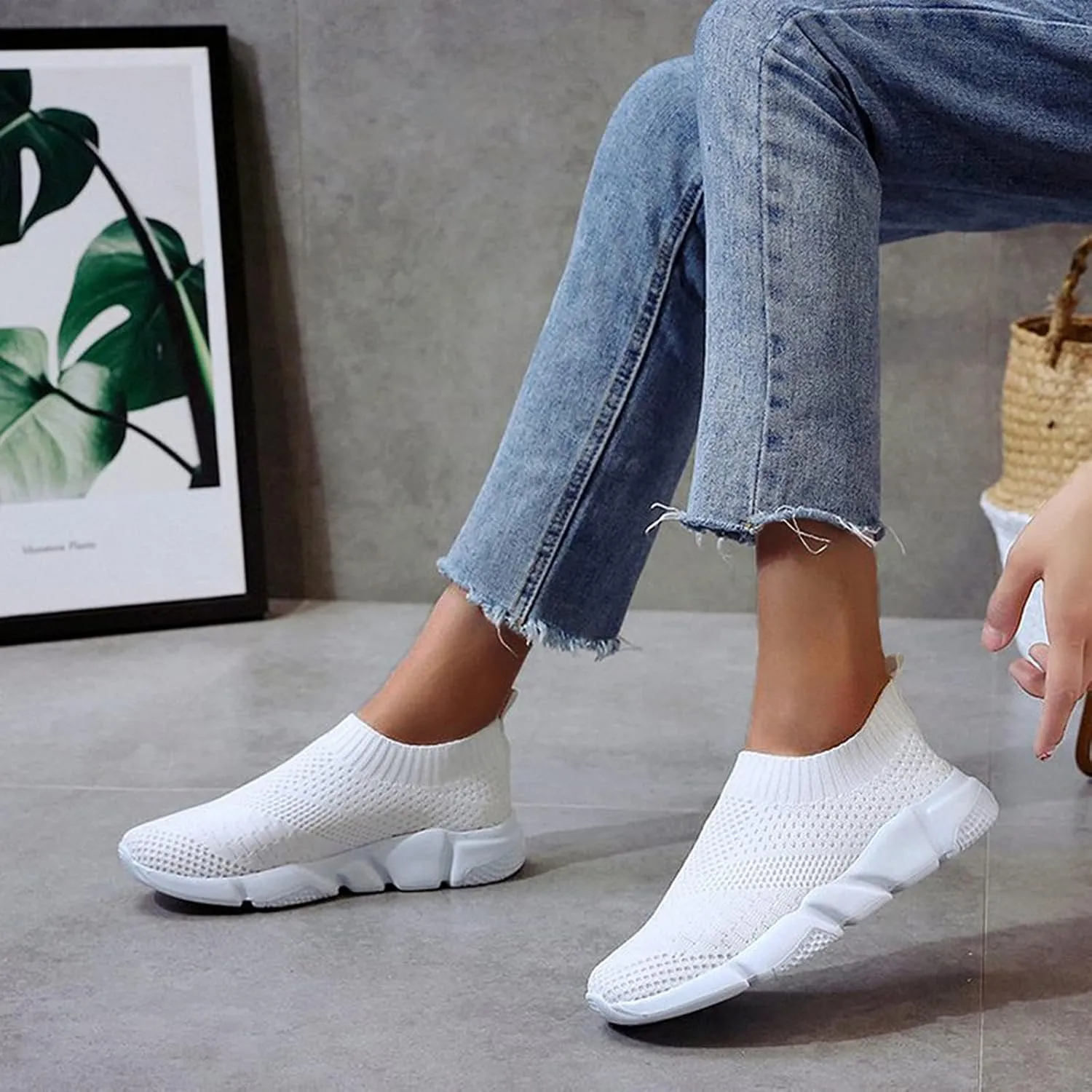High Top Sneakers for Women Wide Width Orthopedic Shoes for Women Wide Toe Box Black Slip On Shoes Women Casual Comfortable Walking Sneakers for Women Wide Width Slip On Comfy Shoes for Women Fall