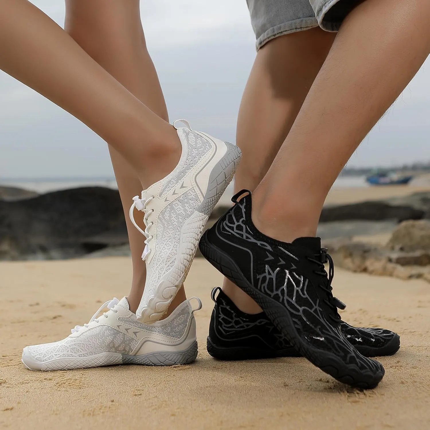Hiking Footwear Barefoot Shoes Women Men, Pro Barefoot Shoes with Wide Toe Box Healthy & Non-Slip Breathable Beach Water Shoe Lightweight Walking Shoe Unisex Running Sneakers