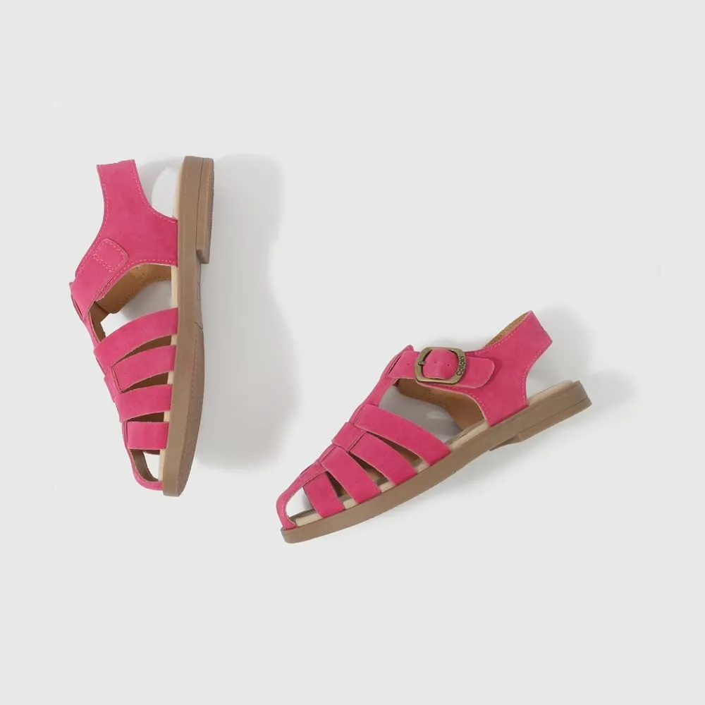 Kid Girls Fisherman Buckle Sandals - Comfortable Summer Sandals with Closed Toe & Adjustable Strap for Daily Wear & Outdoor Play