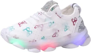 Kids LED Light Up Shoes Boys Girls Breathable Cute Fashion Flashing Sneaker Athletic Running First Walking Shoes 5 Wide Toddler Sandals