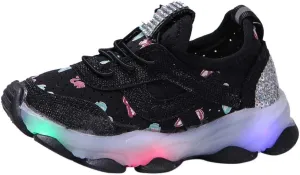 Kids LED Light Up Shoes Boys Girls Breathable Cute Fashion Flashing Sneaker Athletic Running First Walking Shoes 5 Wide Toddler Sandals