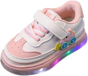 Kids Light Up Flashing Sneaker Athletic Running Shoes Lace-Up Slip-on Sneakers for Boy Girl Outdoor Girl Shoes Size 12