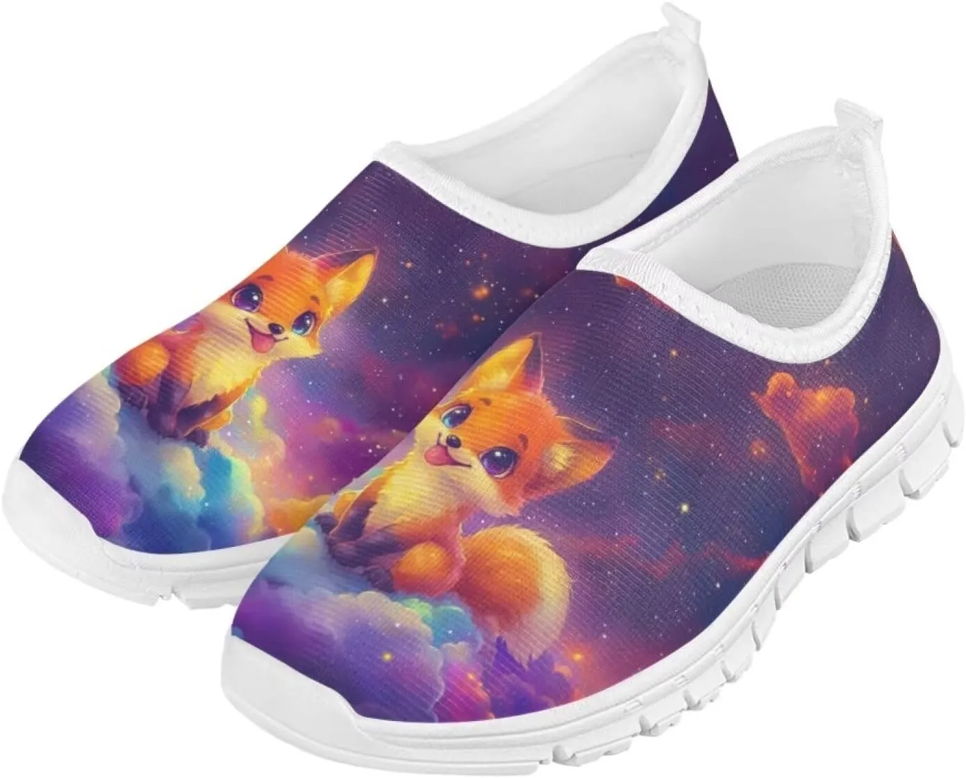 Kids Slip On Tennis Shoes Non Slip Girls Running Sports Shoes for Daily Wear