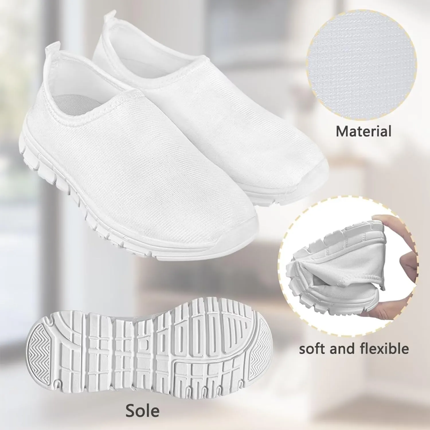 Kids Slip On Tennis Shoes Non Slip Girls Running Sports Shoes for Daily Wear